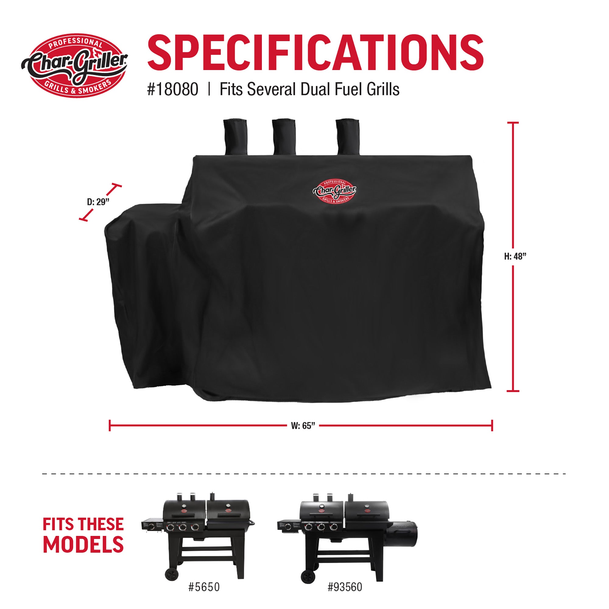 Char-Griller® Grill Cover – Double Play Gas & Charcoal Grill