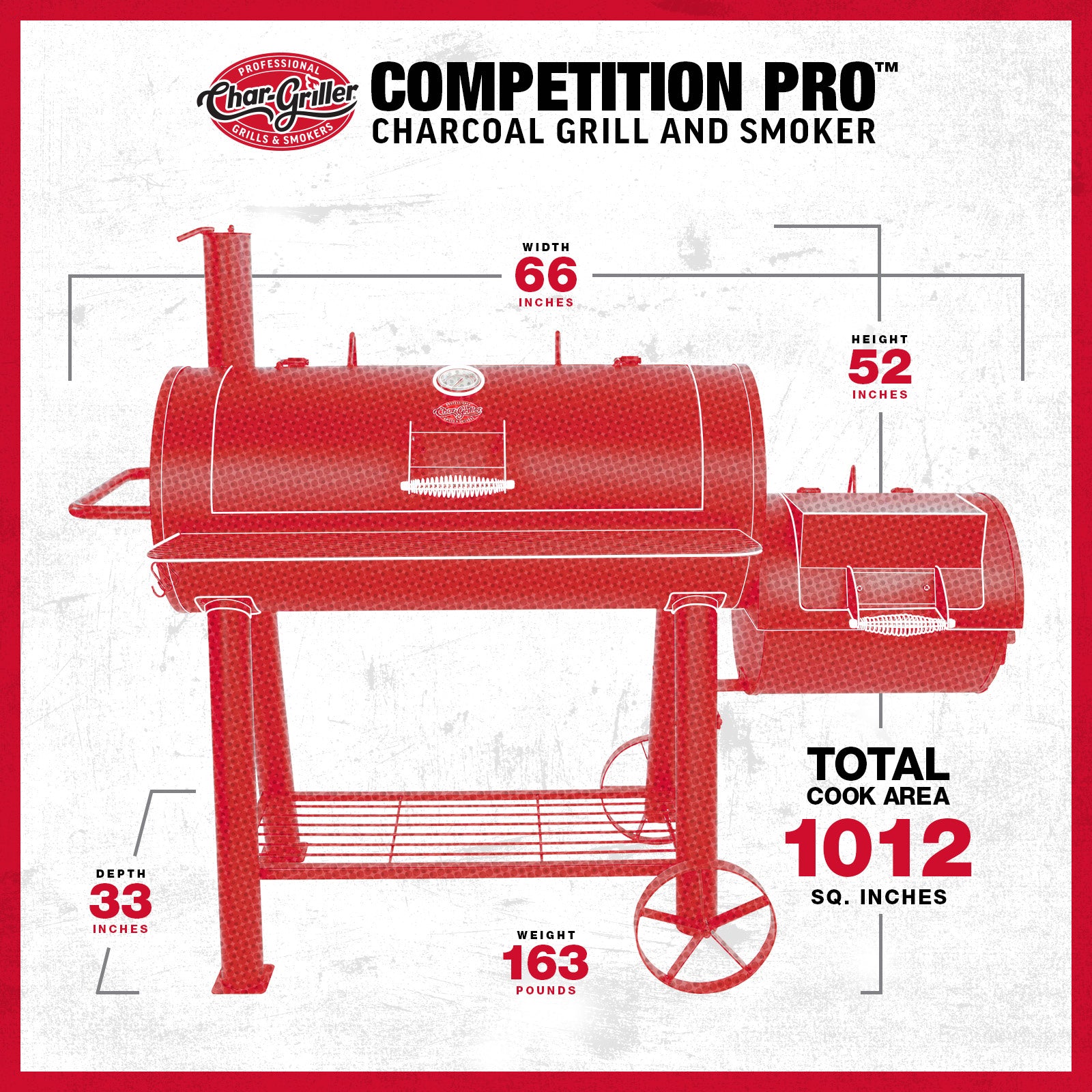 Char-griller® - Competition Pro™ Offset Smoker
