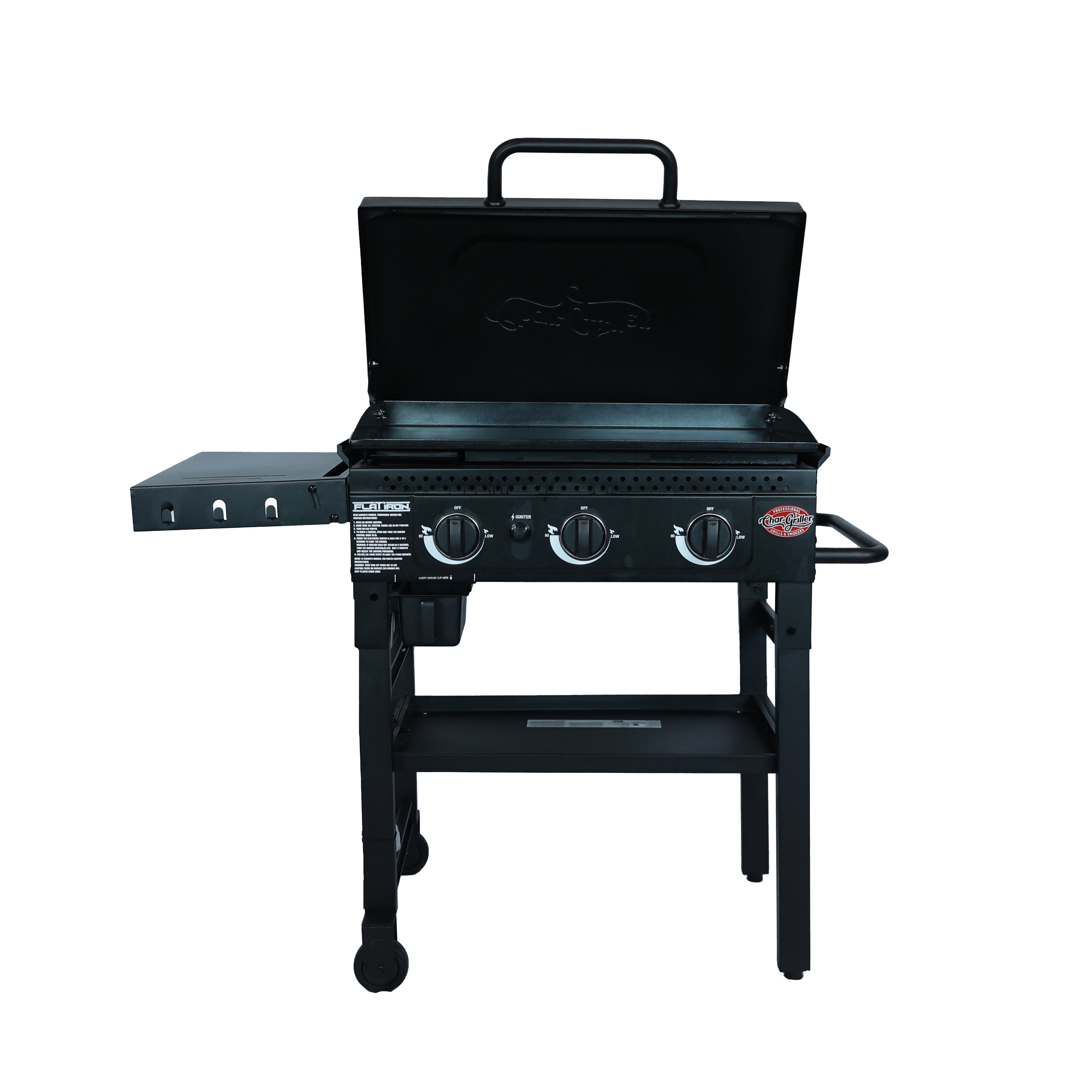 Char-griller® - Flat Iron™ 3 Burner Gas Griddle / Plancha (with UK regulator)