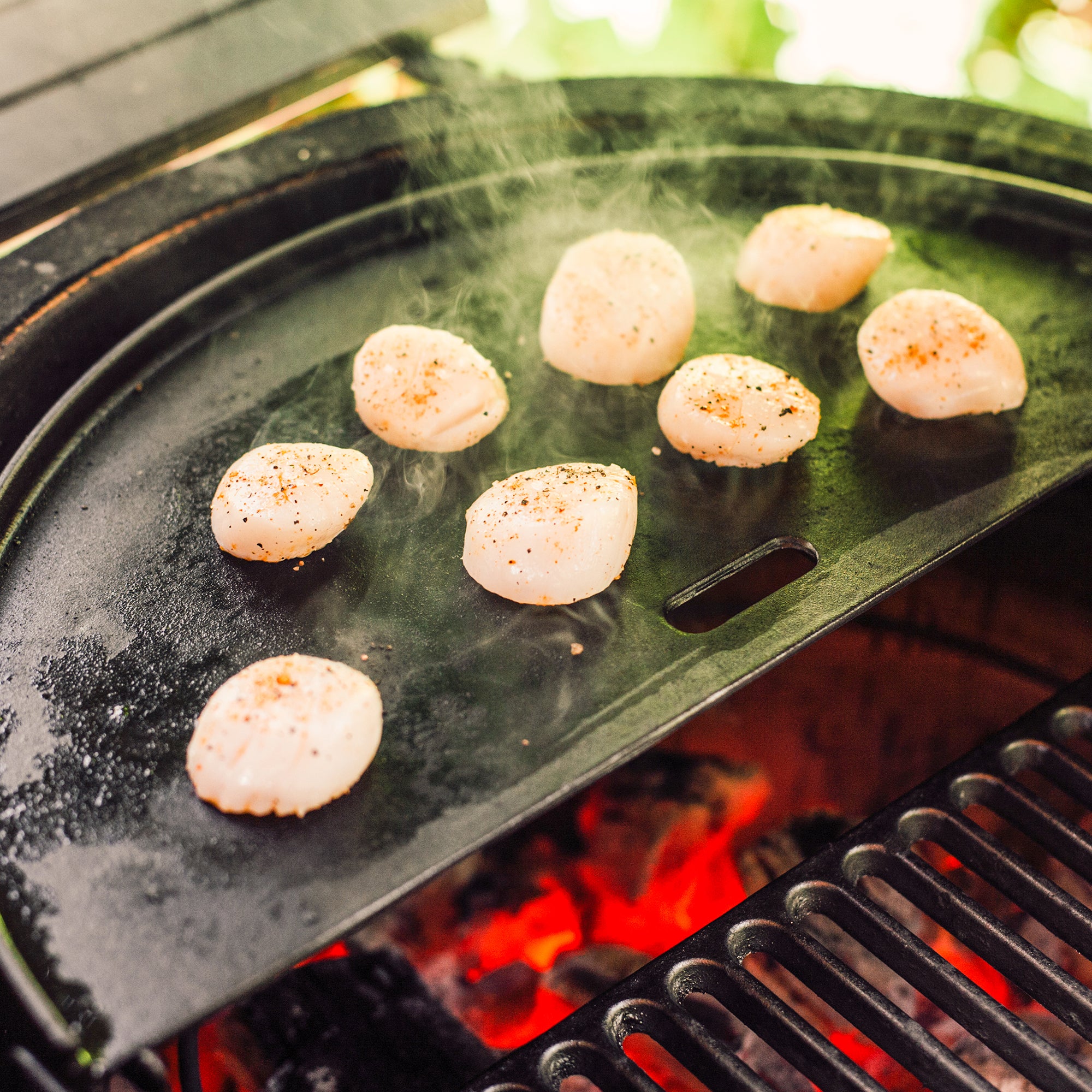 Half Moon Cast Iron Reversible Griddle - Classic Joe ®