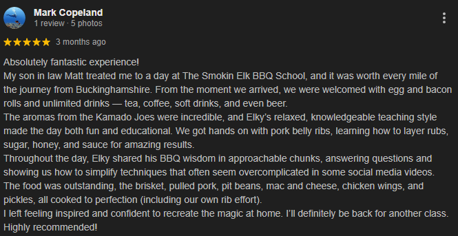 Google review screenshot