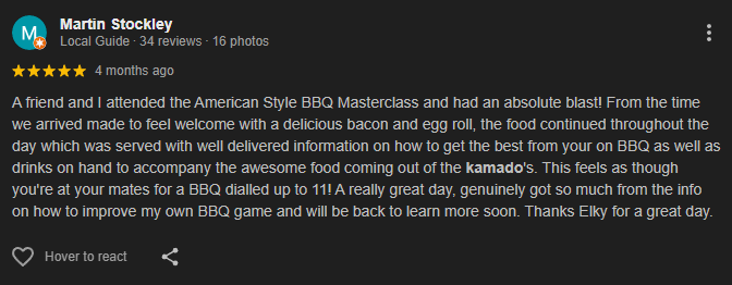 Google review screenshot