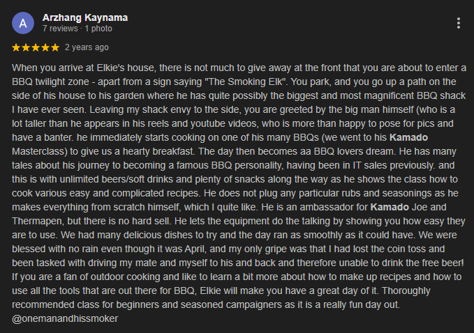 Google review screenshot