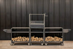 Somerset Grill Co Asado Gunmetal Outdoor Kitchen Bundle with Argentinian Grill Asado Gunmetal Outdoor Kitchen Bundle
