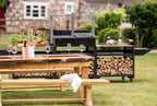 Somerset Grill Co Grande Gunmetal Outdoor Kitchen Bundle with an Argentinian Grill Grande Gunmetal Outdoor Kitchen Bundle